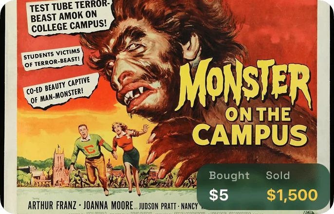 $5 Poster = $1,500 Score