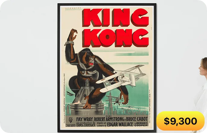 Vintage Movie Poster: "King Kong" (1933)