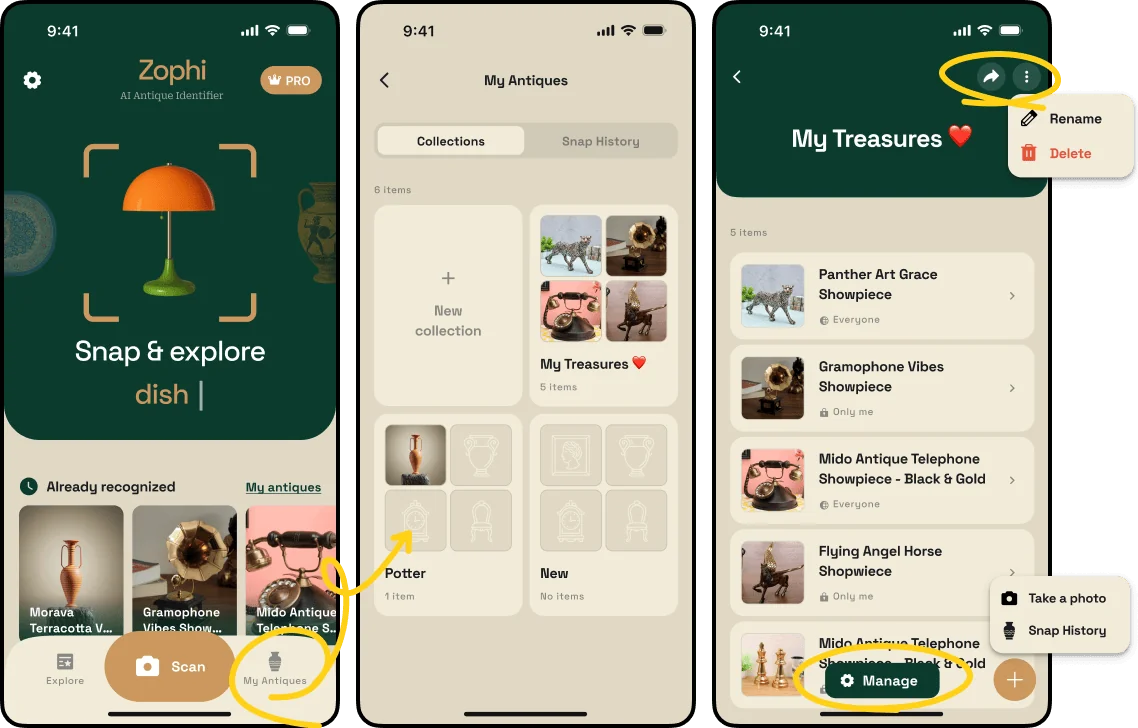 How to manage your collections
